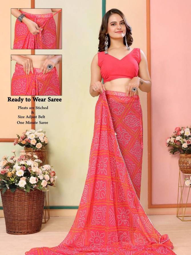 SF 745 Printed Georgette Readymade Sarees Wholesale Price In Surat